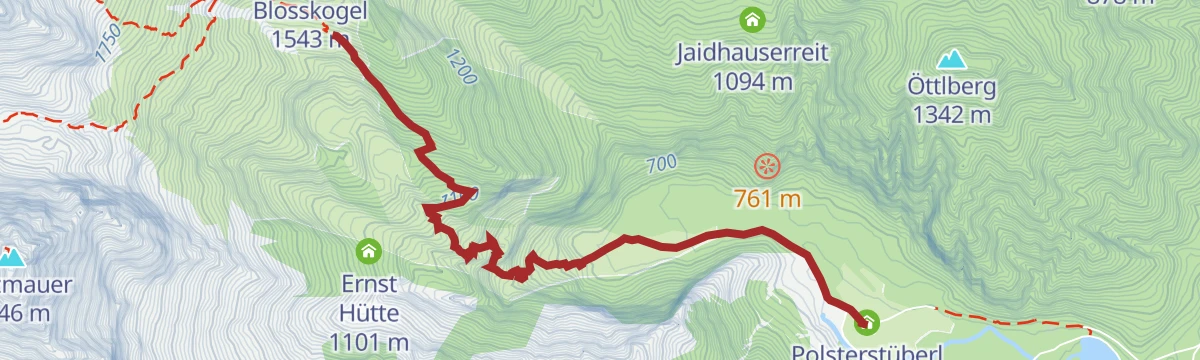 Route map: Bike & Hike Prielschutzhaus